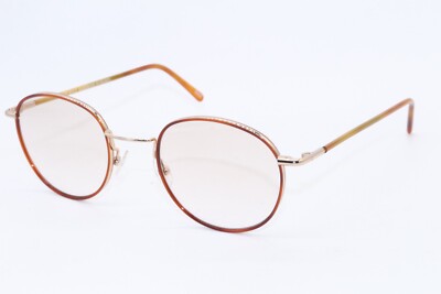 NEW ANDY WOLF 4728 COL. D GOLD BROWN ORANGE FADE AUTHENTIC EYEGLASSES 50-22