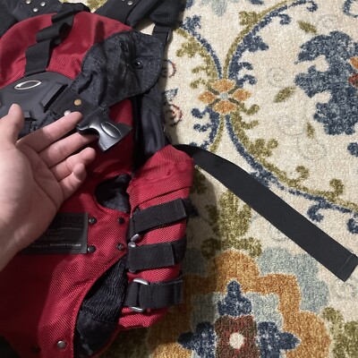 Oakley Software 00S Archive Y2K Tactical Red Icon Tech Polyester