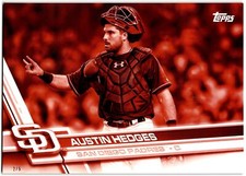 2017 Topps Red Jumbo 5x7 Austin Hedges 2/5 San Diego Padres #SD-15