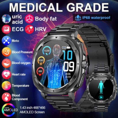 Smart Watch Men ECG+PPG NFC Bluetooth Call Health Smartwatch