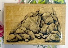 STAMPSCAPES ROCKS STONES scene stream background lake texture volcano granite