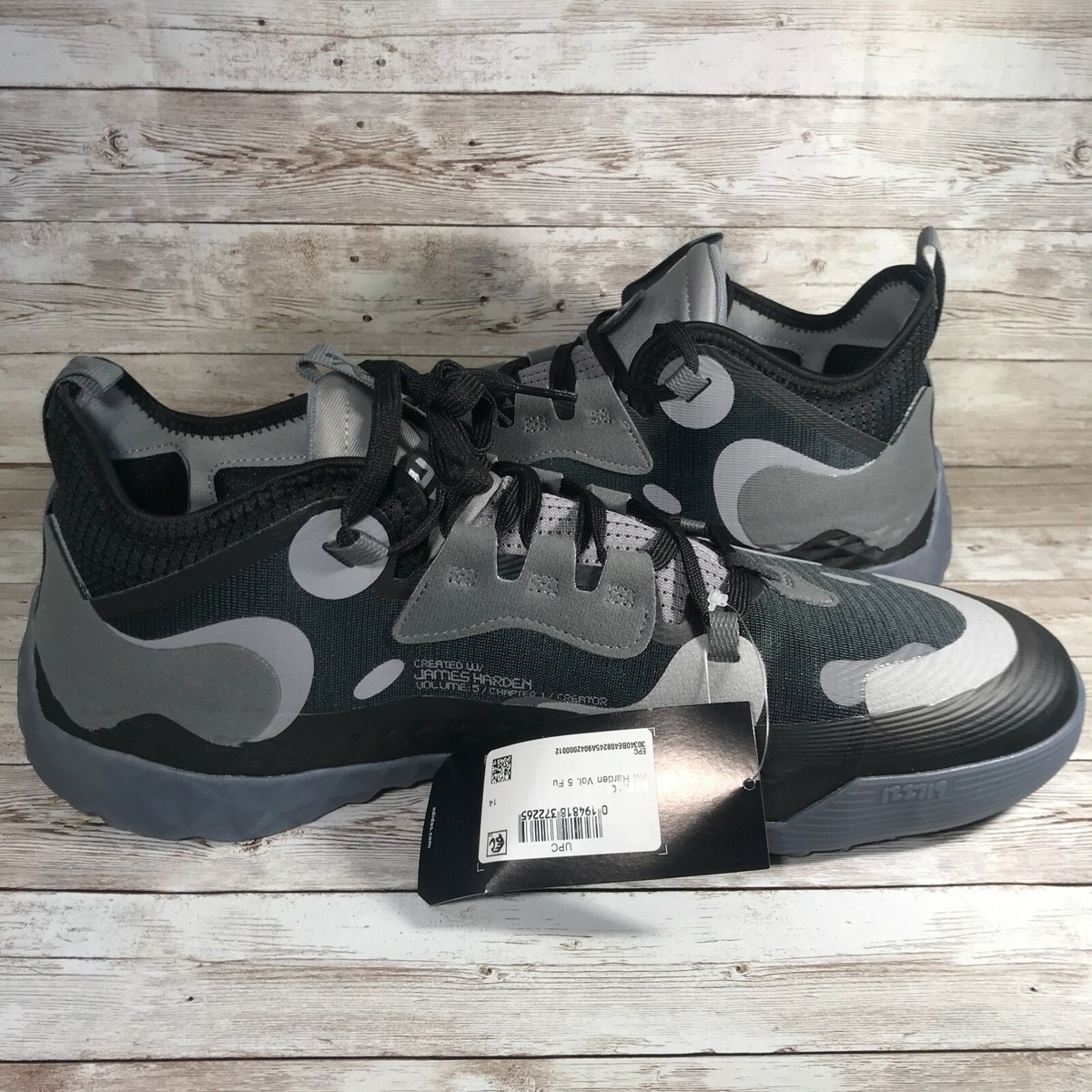 Adidas James Harden Vol. 5 Basketball Shoes Black/Grey Men\'s Size 15 SKU: S29210 adidas Harden Vol. 5 Futurenatural - Handballshop.com main image 4
