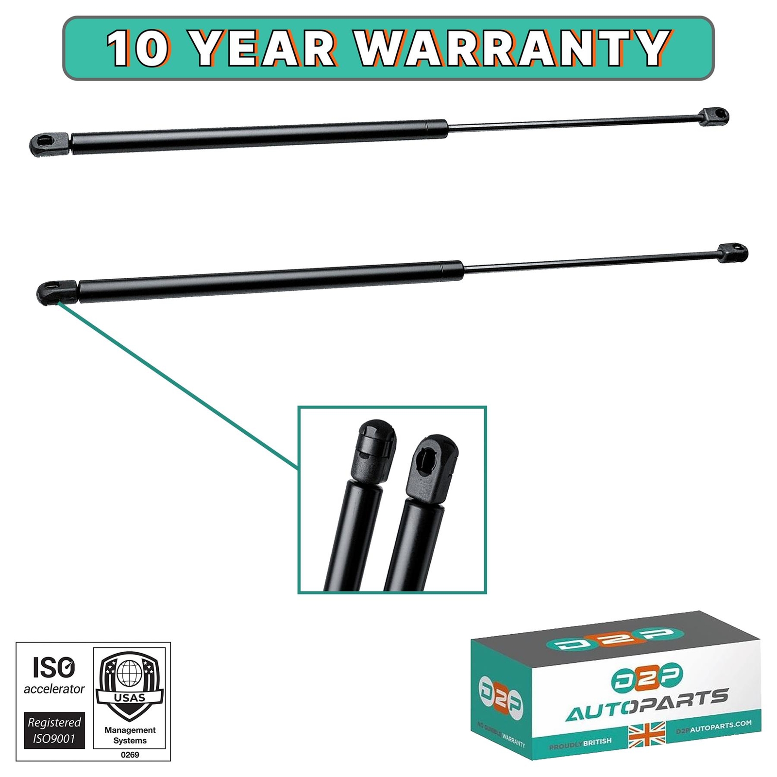2x TAILGATE BOOT GAS STRUTS FOR VAUXHALL CORSA D 3 DOOR HATCHBACK (2006-2014)