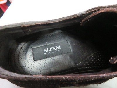 Alfani Men Brown Leather Wingtip Oxfords Dress Shoes 12 M  display picture 3
