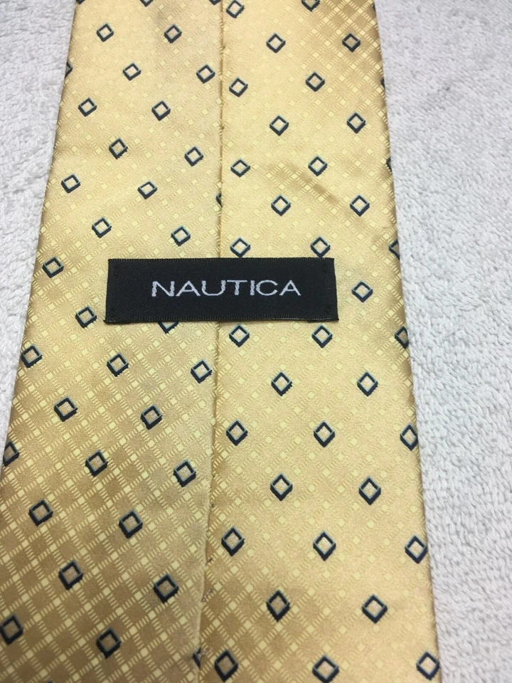 CORBATA NAUTICA HOMBRE AMARILLA CON AZUL 4 X 60 Foto 4 de 4