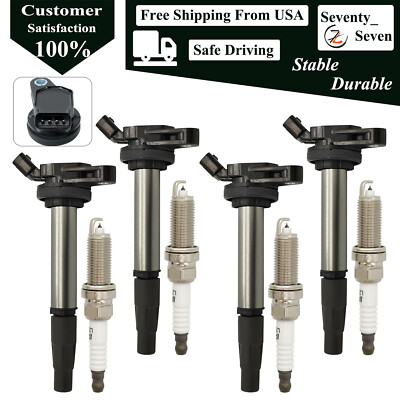 4pcs Ignition Coil & Iridium Spark Plug Kit For 2011-2017 Lexus CT200h 1.8L