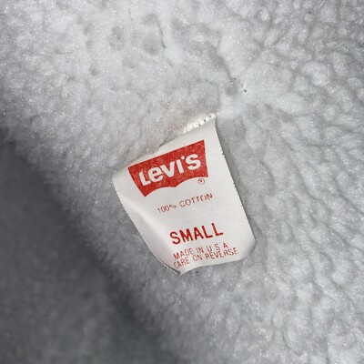 Vtg 80's Levi's Wms S Sherpa Lined Denim Jean Jacket 75409-4817