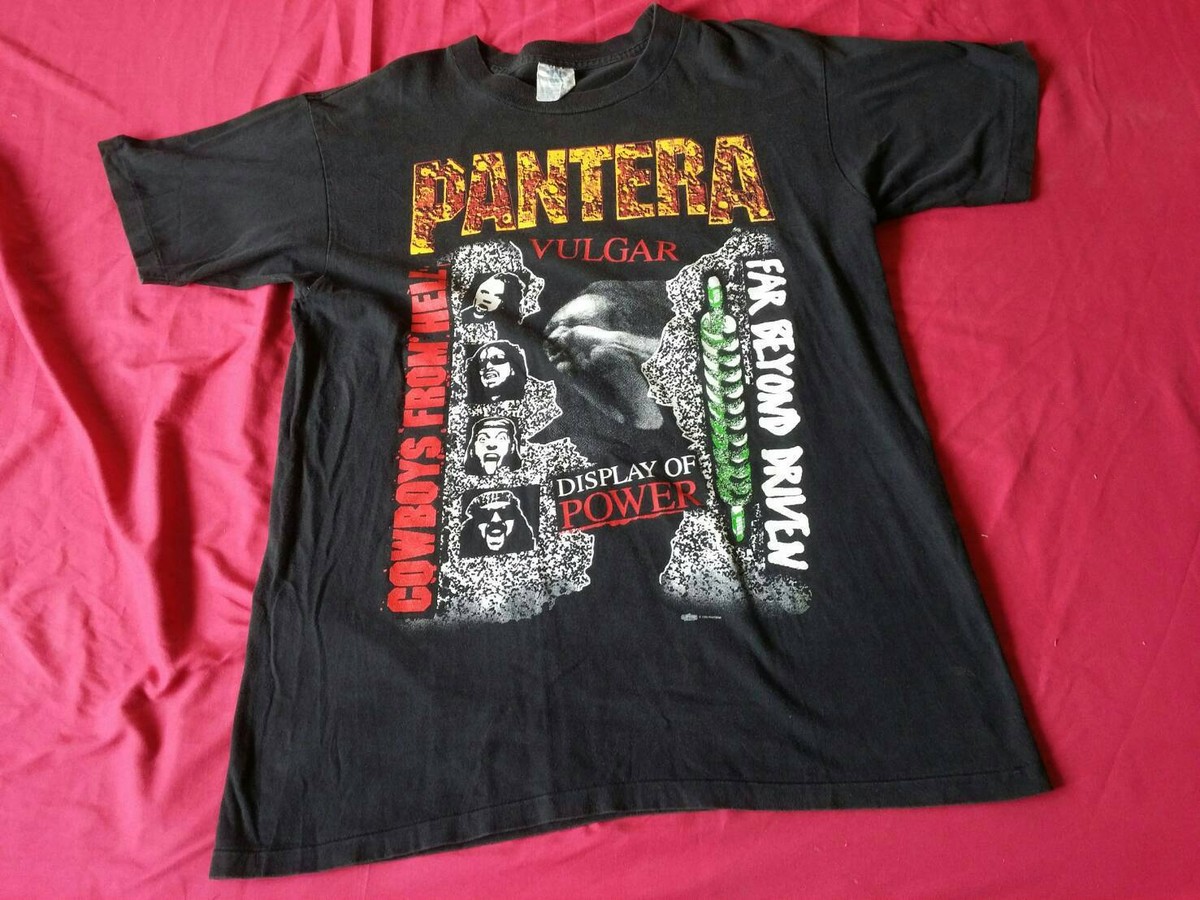 PANTERA Tシャツ 93 L VULGAR Hanes Winter Pantera Vulgar Display of Power T-Shirt – Reware Vintage
