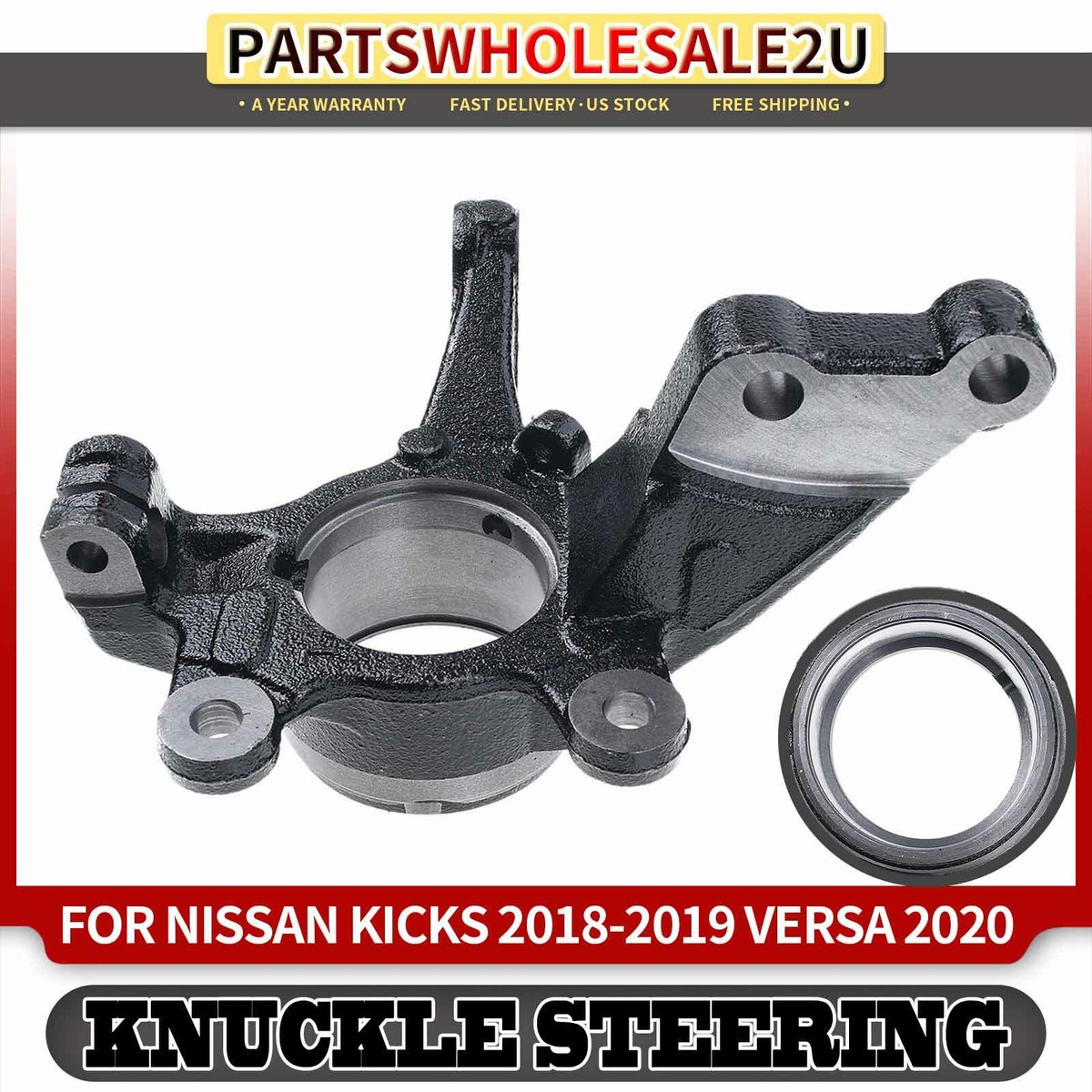 Front Left LH Steering Knuckle for Nissan Kicks 2017-2023 Versa