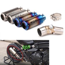 Exhaust Muffler Tips Mid Link Pipe System Motorcycle For Kawasaki ER6F ER6N Z650