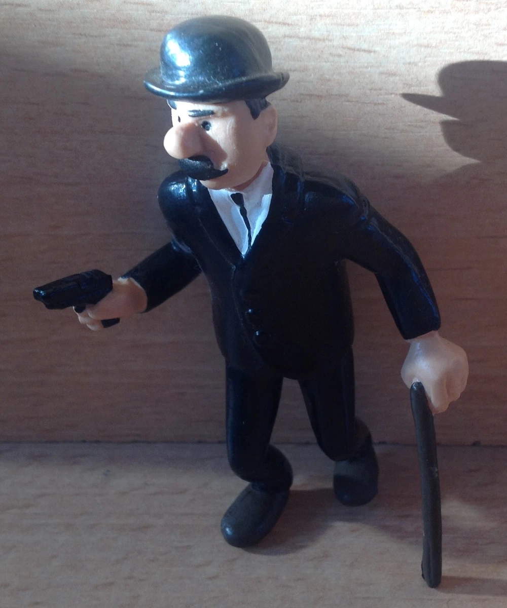 FIGURINE PVC PLASTOY TINTIN KUIFJE HERGE 1994 : DUPOND AVEC SON PISTOLET