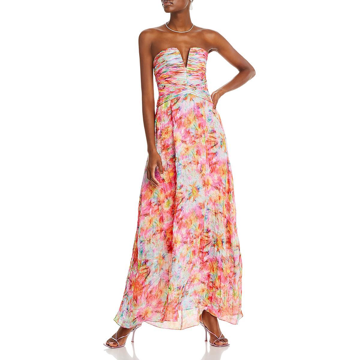 Женское вечернее платье из шифона Sierra Orange без бретелек Ramy Brook, 2 BHFO 1849