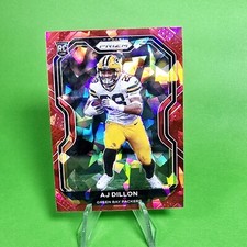 A.J. Aj Dillon ROOKIE 2020 RED PRIZMPACKERS ROOKIE CARD -MINT/NM. rookie card picture