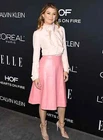 Women's Pink Skirt Genuine Leather 100% Soft Lambskin Slim Fit Pencil Skirt