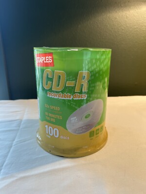 Staples 100 Pack CD-R 700MB 80MIN 52X Speed