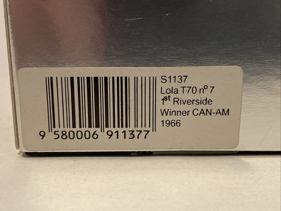 Spark Lola T70 CanAm Champ Riverside ‘66 John Surtees 7 143 Ltd Ed