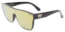 NEW Black Flys Sunglasses MONO FLY SHINY BLACK Gold LENS LIMITED RELEASE