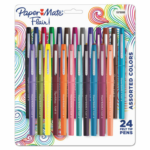 24pcs Paper Mate Flair Felt Tip Pens Medium Point Limited Tropical