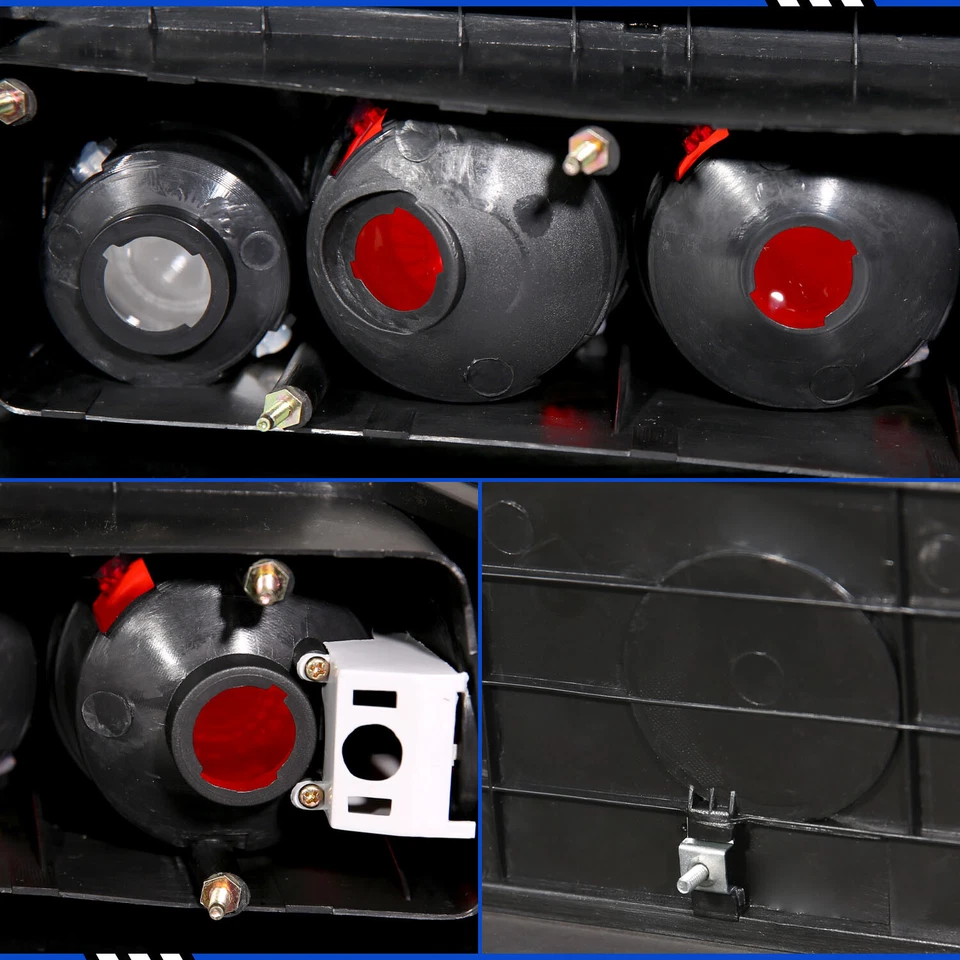 Luces traseras negras para Honda Civic Hatchback CX/DX/Si/Base 1988-1991 Foto 4 de 4