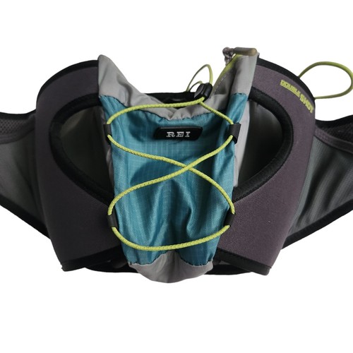 REI Double Shot Fanny Pack Waist Bag Hiking Biking Running Water Bottle