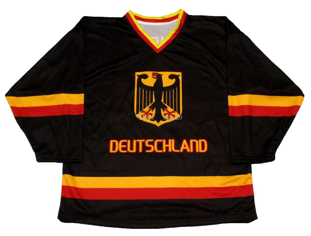 Camiseta de hockey sobre hielo personalizada Leon Draisaitl #29 nombre cosido Alemania talla S-3XL