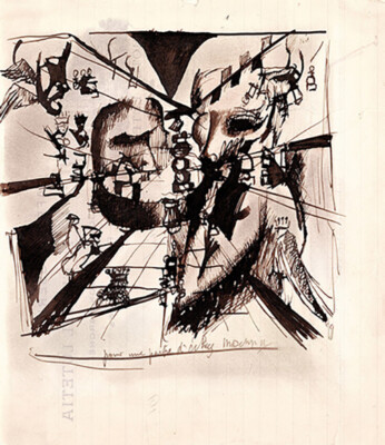 Marcel Duchamp : Study for Portrait of Chess Players : 1911 : Archival Canvas 