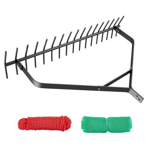 32 in Pond Aquatic Weed Rake Double-Sided Lake Weed Removal Rake 30ft ...