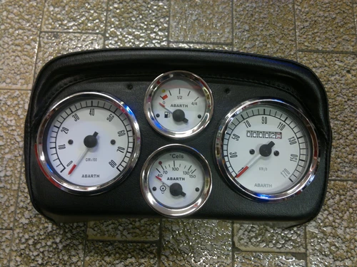 Fiat 500 DASHBOARD INSTRUMENT HOLDER COMPLETE ABARTH WITH TOOLS AND SPIES