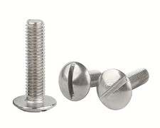 VITI TESTA LARGA IN ACCIAIO INOX M6 TONDA A TAGLIO POELIERS INTAGLIO