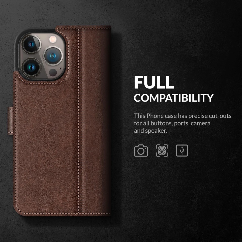 Fondina Pelle IPhone Custodia Da Cintura In Pelle Per IPhone 15 Pro Max E Altri Modelli - Fondina Con Clip Magnetica Marrone Portatelefono Uomo - Foto 4