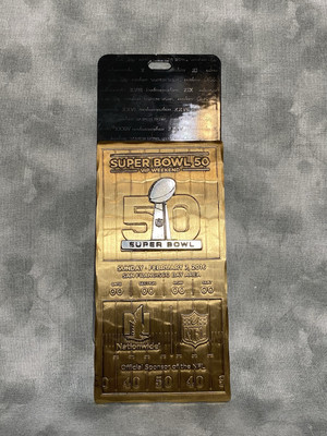 ULTRA RARE 2016 Super Bowl 50 VIP ''TailGate on the 50'' 6.3 Oz Solid Bronze Bar