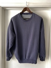 Brandy Melville - Sweatshirt Oversized Gray Cotton Blend Crew Neck Casual