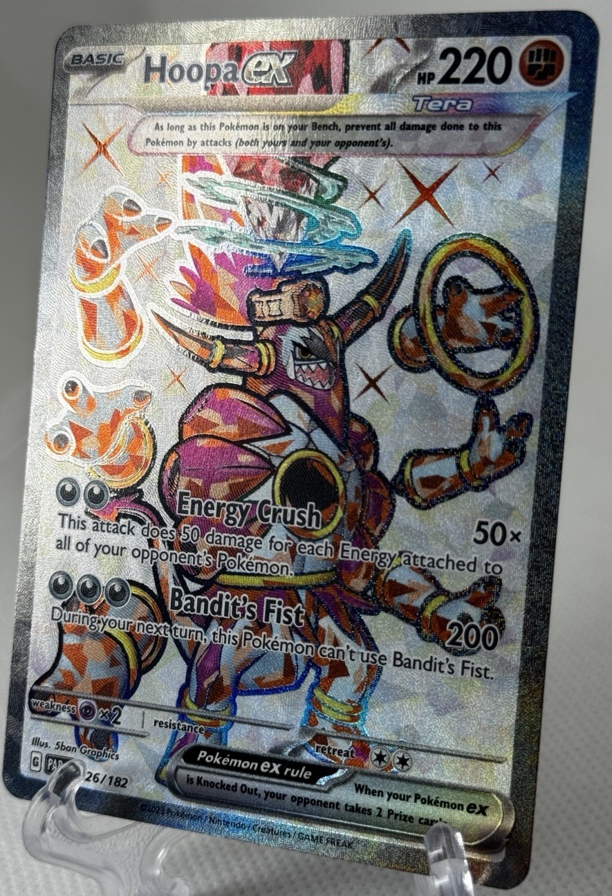 Hoopa ex Pokemon TCG Paradox Rift Illustration Secret Rare Full Art 226/182
