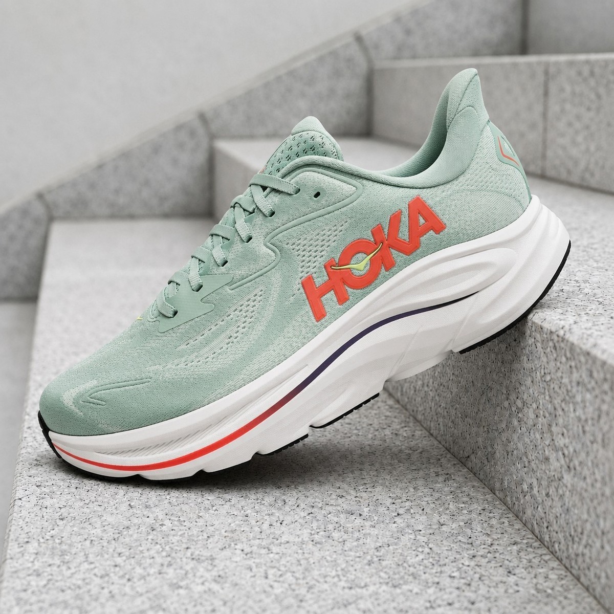 Hoka One One Clifton 10 Sage Neon Flame 1162030-SGNN Men's New | eBay