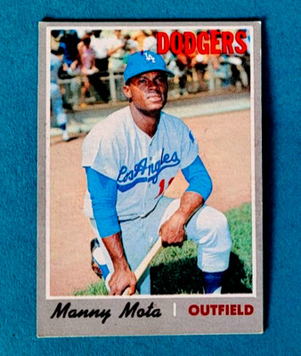 1970 Topps #157 Manny Mota Los Angeles Dodgers Baseball Card EX/VG