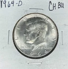 1964-D  KENNEDY SILVER HALF DOLLAR  ~ CH BU ~ NICE COIN ~ 90% SILVER