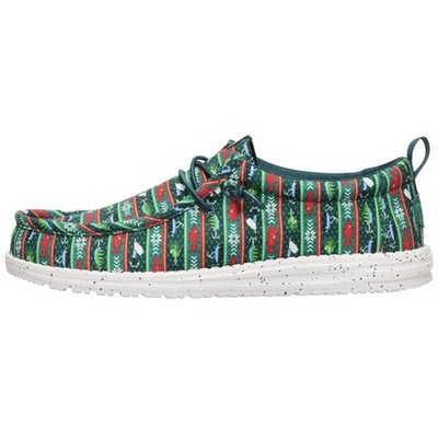 Hey Dude Shoes Wally Fishmas Sweater Slip On Christmas Green  display picture 3