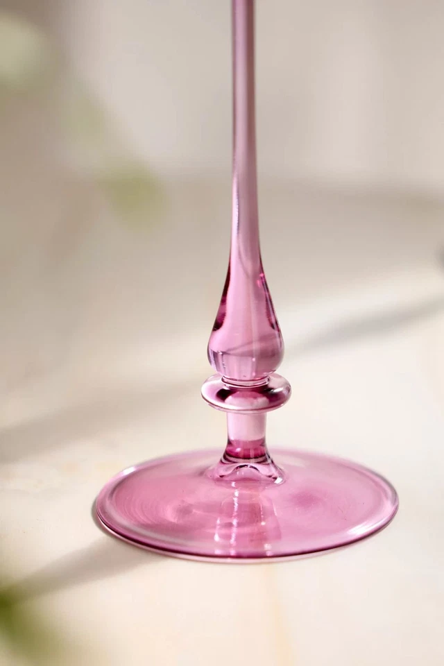 Set of 2 Anthropologie Egyptian Glass Spindle Taper Holder - Image 4 of 4