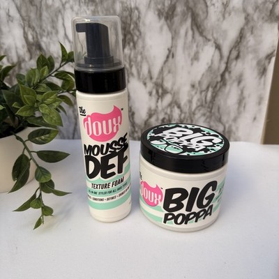 The Doux Bundle Mousse Def Texture Foam + Big Poppa Curl Defining Gel NWT
