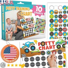 Potty Training Reward Chart Toddlers 10 Charts 4 Sticker Sheets Fun Motivating