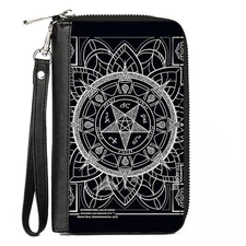 Women's PU Zip Around  Rectangle-Supernatural, 7.5"x4.5"
