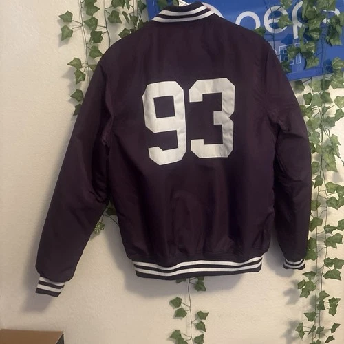 Authentic Bape Jacket Size L Varsity, Purple And White image 2