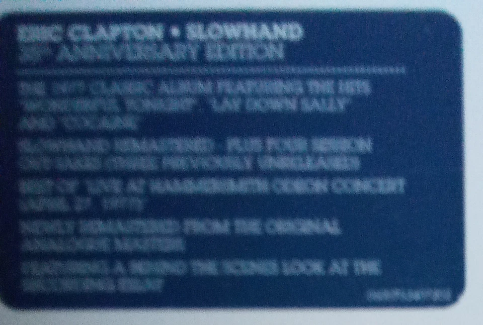 2cd Slowhand [35th Anniversary Deluxe Edition] Eric Clapton  + live 1977 odeon - Bild 2 von 4