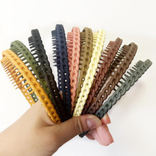 10 PCS Braided Thin Headbands for Women, Colorful Fashion Effortless Plastic Hea
