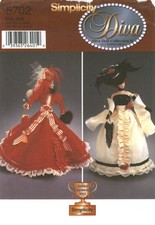 Simplicity 5702 Victorian-Inspired Dress Gown for 11.5" Dolls UNCUT Pattern