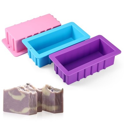 3 Pcs Large Soap Molds 9.6 x 5.1 x 2.6 Inches Silicone Ice Block Mold Rectang...