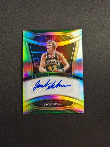 2020-21 Panini Select Jack Sikma #SIS-JSI Selections Auto Silver Prizm XV44