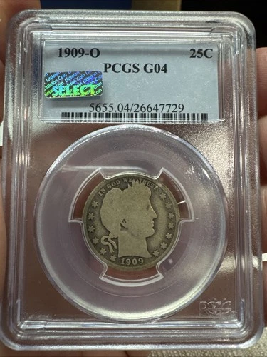 1909-O Barber Quarter Dollar 25c Coin G04 PCGS