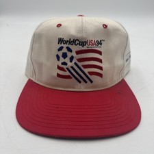 Vintage World Cup USA Soccer Sweden Twins Enterprise Hat Snapback Cap Used