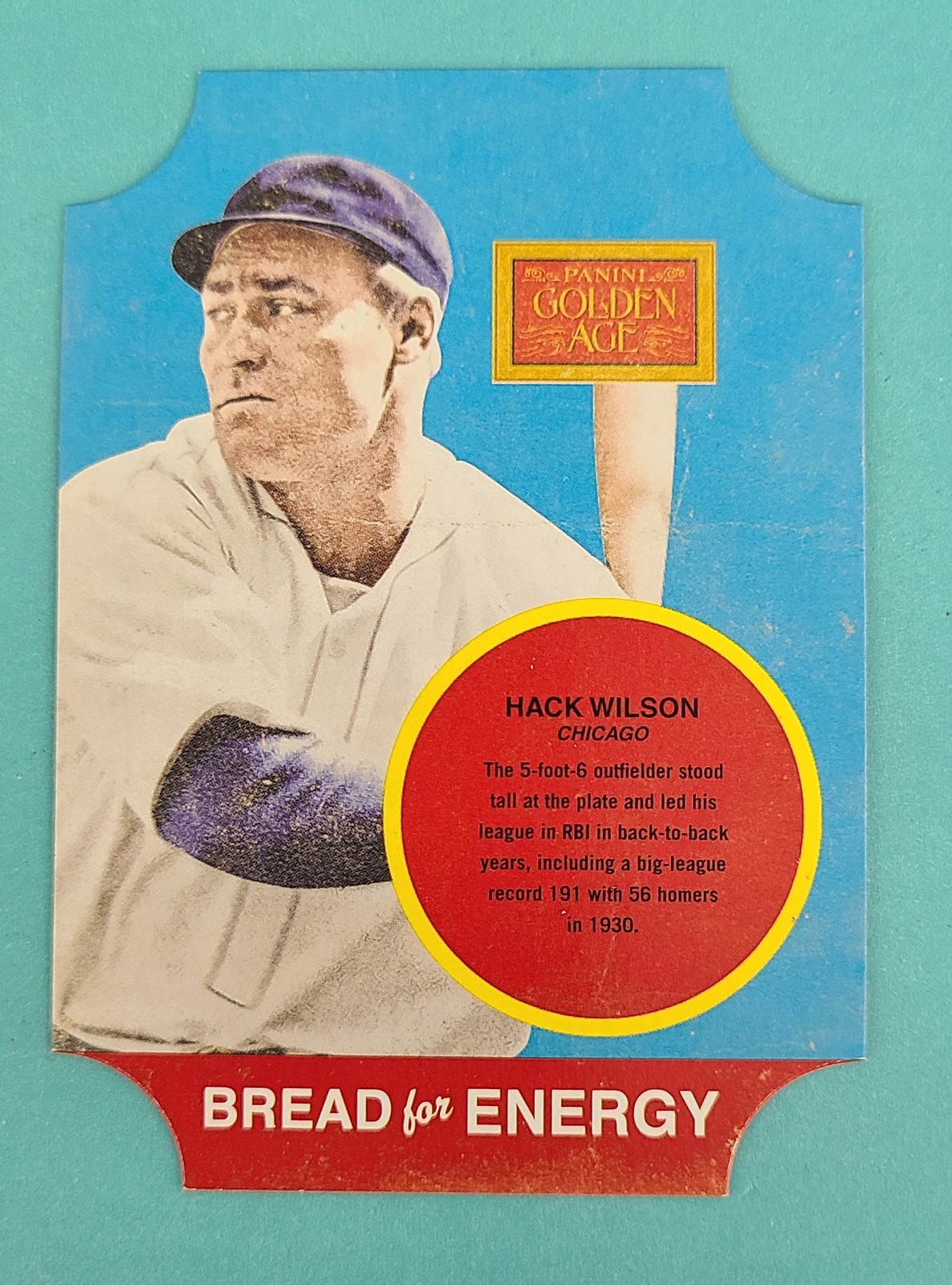 2013 Panini Golden Age Bread For Energy #1 Hack Wilson Chicago Cubs Card M9